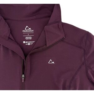 Paradox Women's L 1/4 Zip Performance Base Layer – Plum, Quick-Dry,‎ Thumb Loops